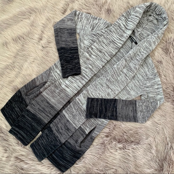 LE CHATEAU | Grey Gradient Open Front Cardigan